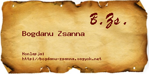 Bogdanu Zsanna névjegykártya